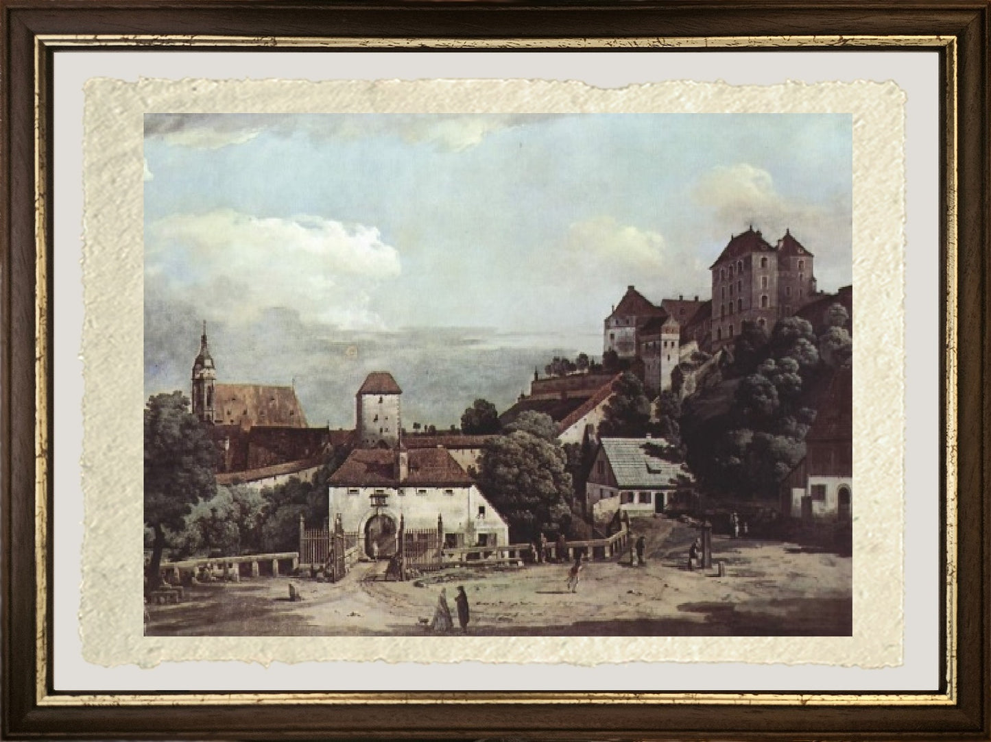 Pirna seen from the south side, with fortifications and Obertor - Bernardo Bellotto