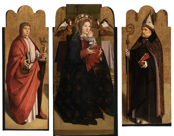 Polittico dei Dottori della Chiesa - Antonello da Messina su pregiata carta Amalfi