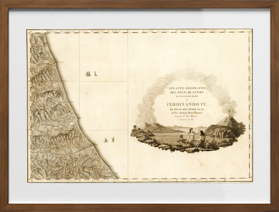 Dettaglio del atlante geografico del regno di Napoli di Giovanni Antonio Rizzi-Zannoni