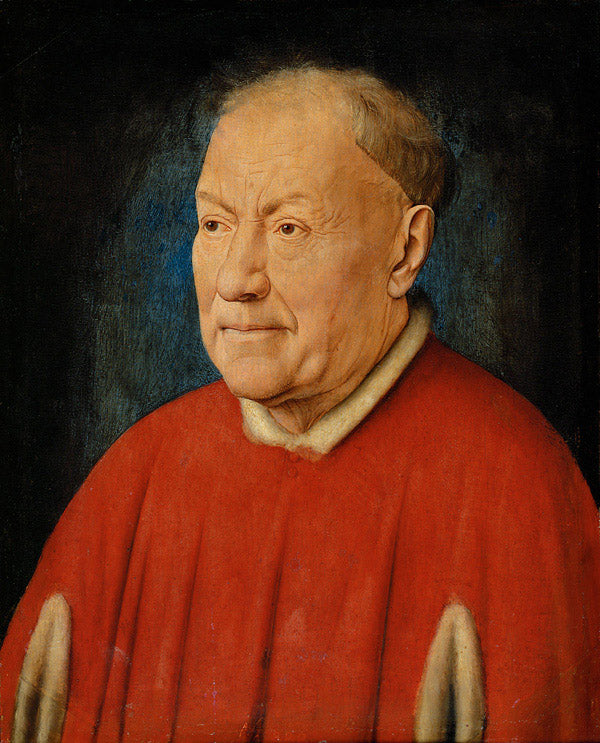 Ritratto del cardinale Niccolò Albergati - Jan van Eyck su pregiata carta Amalfi
