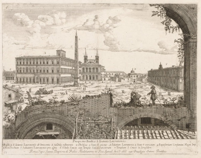 S. Giovanni in Laterano da Prospectus Locurum Urbis Romae Insignium, 1666 - Lievin Cruyl