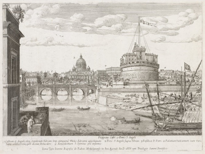 View of Rome with St. Peter's and Castel Sant' Angelo in the Distance, 1685 - Gaspare Vanvitelli - Gaspar van Wittel