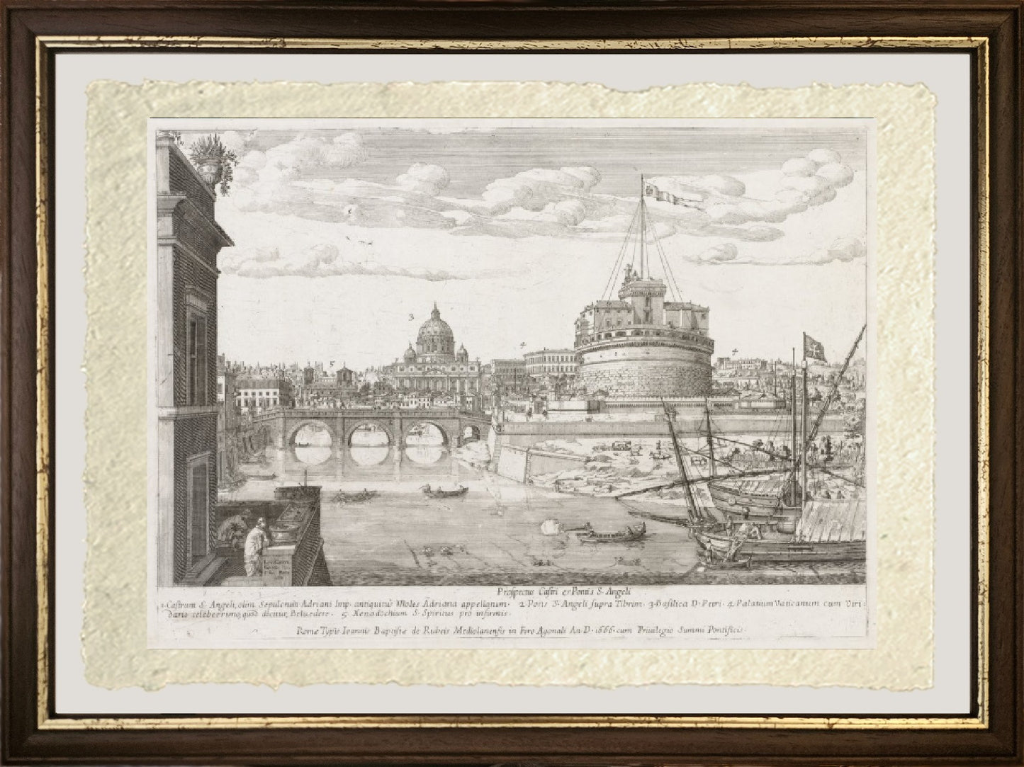 View of Rome with St. Peter's and Castel Sant' Angelo in the Distance, 1685 - Gaspare Vanvitelli - Gaspar van Wittel