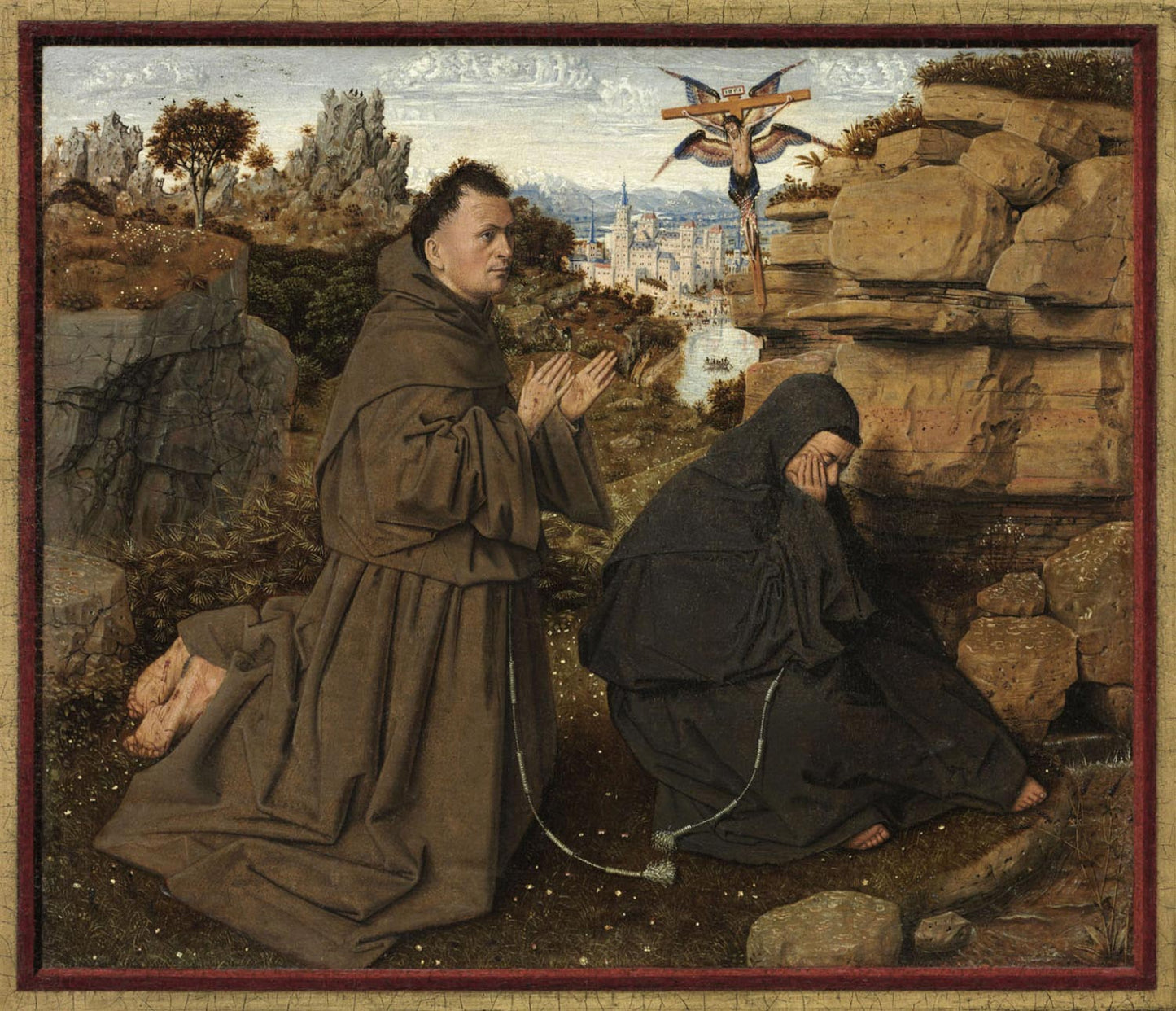 Le Stigmate di San Francesco - Jan van Eyck su pregiata carta Amalfi