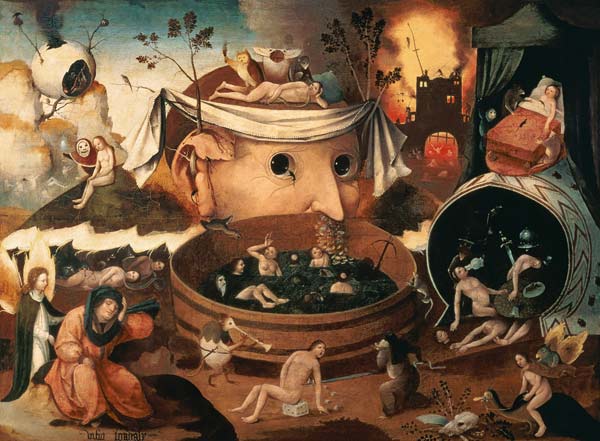 La visione di Tondalo di Hieronymus Bosch su pregiata carta Amalfi
