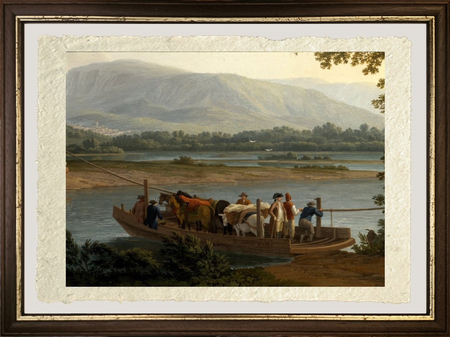 Traghetto sul Sele, di Jacob Philipp Hackert