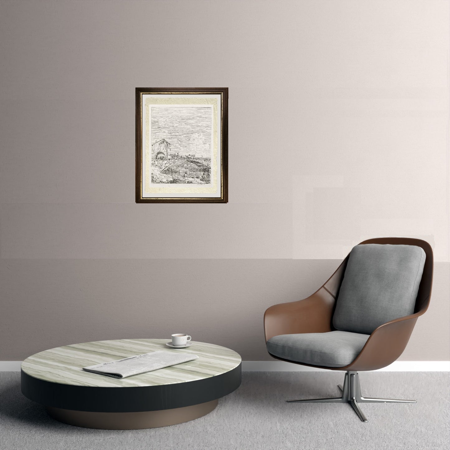 Un carro che passa su un ponte - Giovanni Antonio Canal detto Canaletto