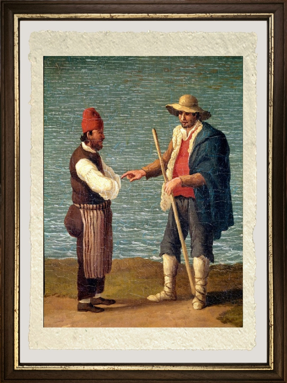 Un pastore e un mercante nel porto di Monopoli - Jakob-Philipp Hackert