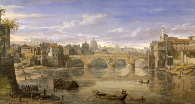 Veduta Ponte Sisto, Roma - Gaspare Vanvitelli - Gaspar van Wittel