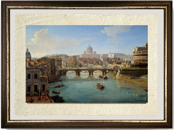 Veduta del Castello di Sant'Angelo a Roma - Gaspar van Wittel