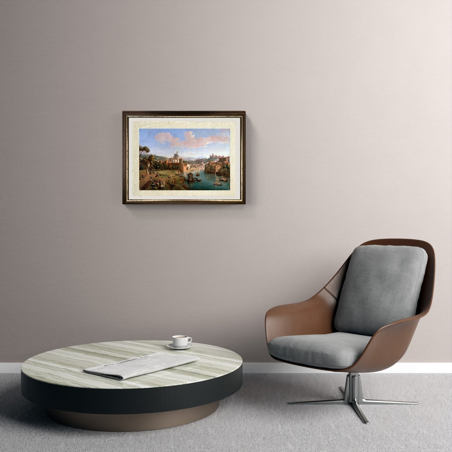 View of Verona and the banks of the Adige River - Gaspare Vanvitelli - Gaspar van Wittel