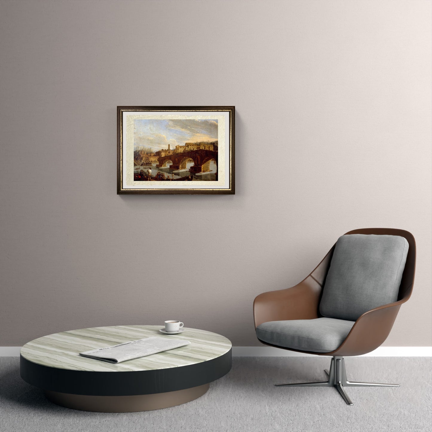 View of the Tiber at the level of the Ponte Rotto in Rome - Gaspare Vanvitelli - Gaspar van Wittel