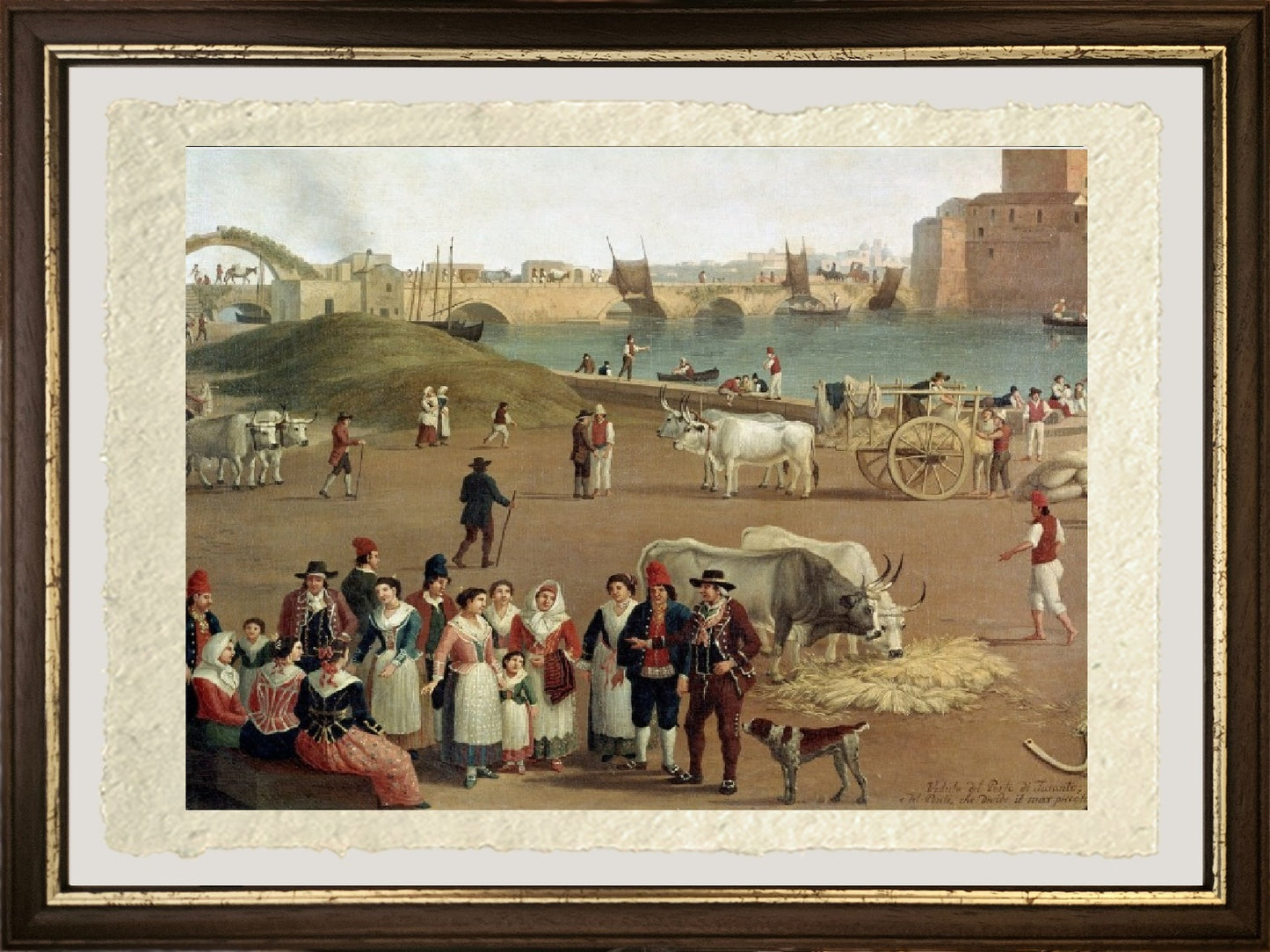 Veduta del porto di Taranto (dettaglio) - Jakob-Philipp Hackert