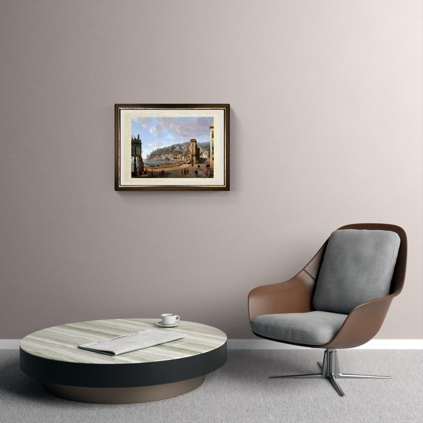 View of the Chiaia district, Naples - Gaspare Vanvitelli - Gaspar van Wittel