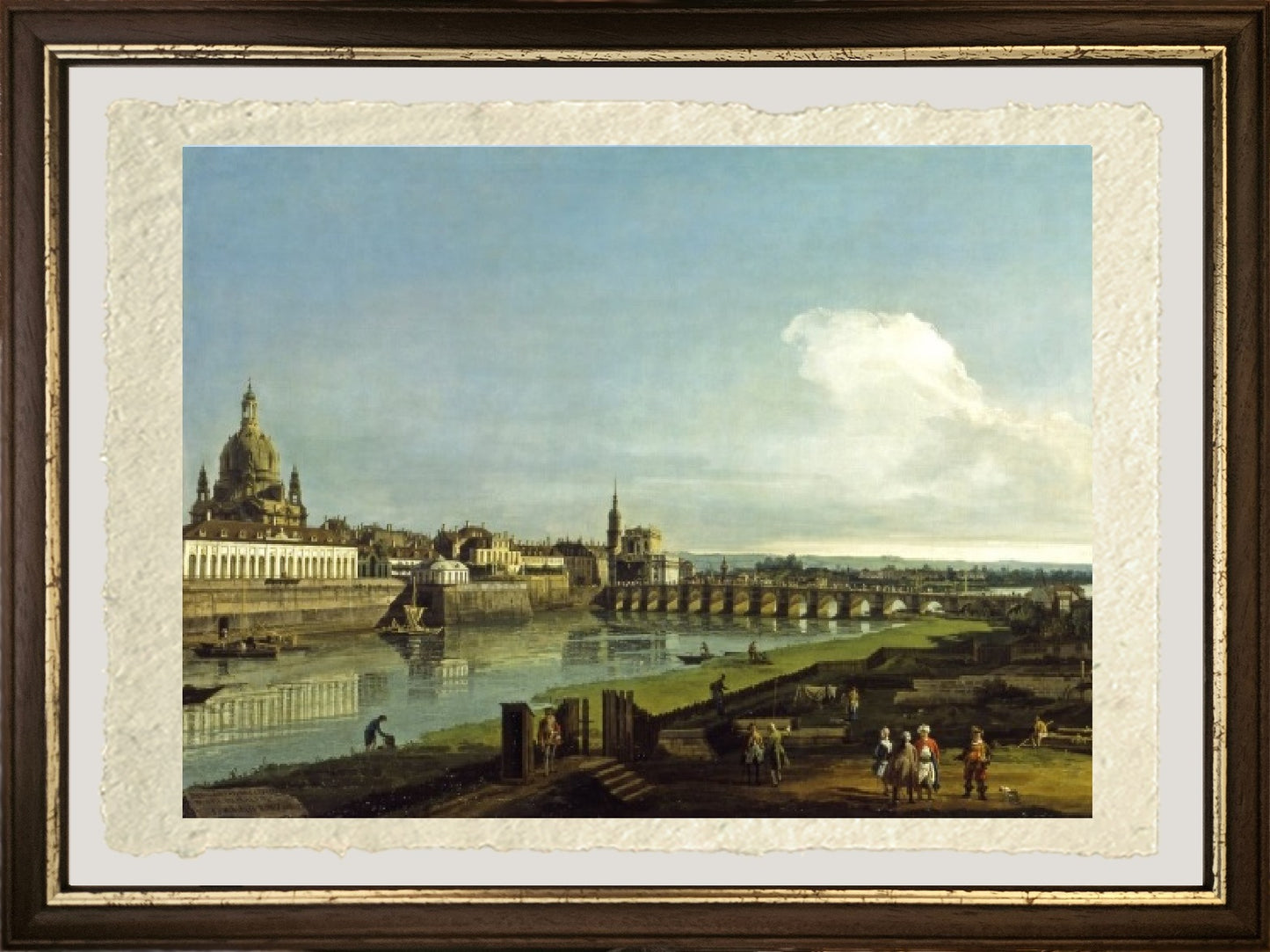 View of Dresden with the Frauenkirche on the left - Bernardo Bellotto