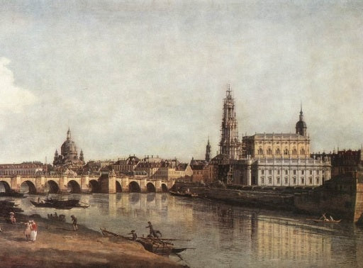 Veduta di Dresda dalla Riva Destra dell'Elba con il Ponte Augusto - Bernardo Bellotto