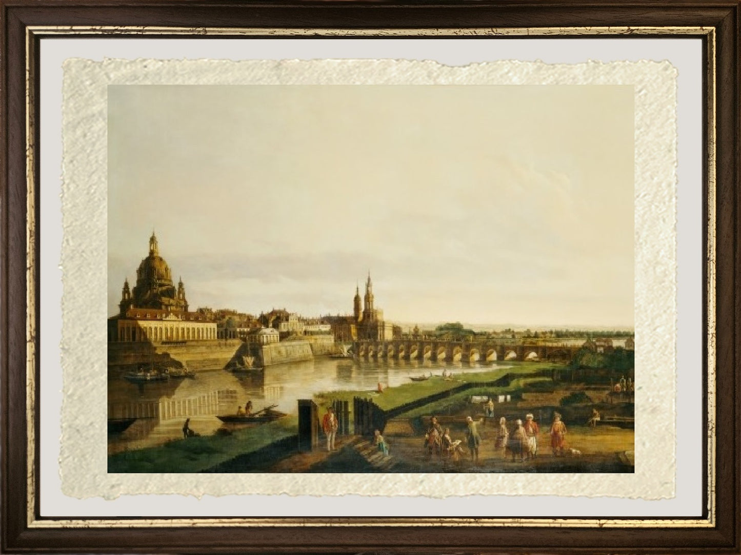 View of Dresden from the right bank of the Elbe River above the Augustusbrucke - Bernardo Bellotto