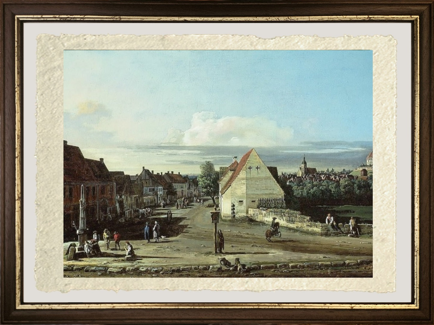 Veduta di Pirna con la fortezza di Sonnenstein - Bernardo Bellotto