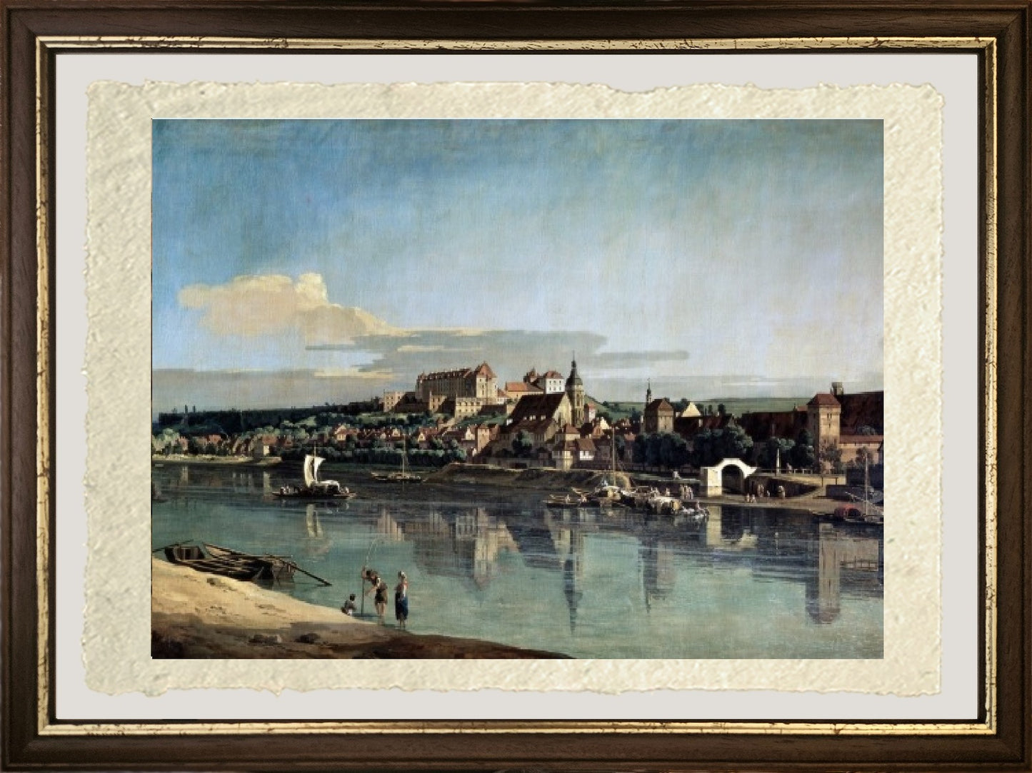 Veduta di Pirna dalla riva destra dell'Elba, 1753 - Bernardo Bellotto