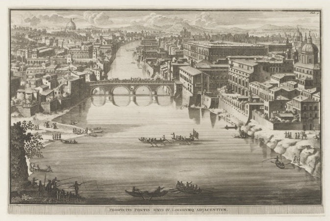 View of Rome with St. Peter's and Castel Sant' Angelo in the Distance, 1685 - Gaspare Vanvitelli - Gaspar van Wittel
