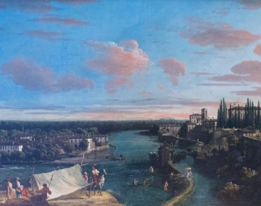 Veduta di Vaprio d'Adda - Bernardo Bellotto