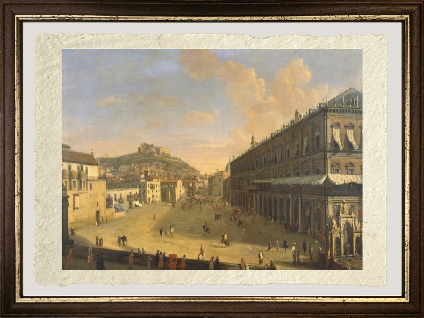 Veduta di una strada a Napoli - Gaspare Vanvitelli - Gaspar van Wittel