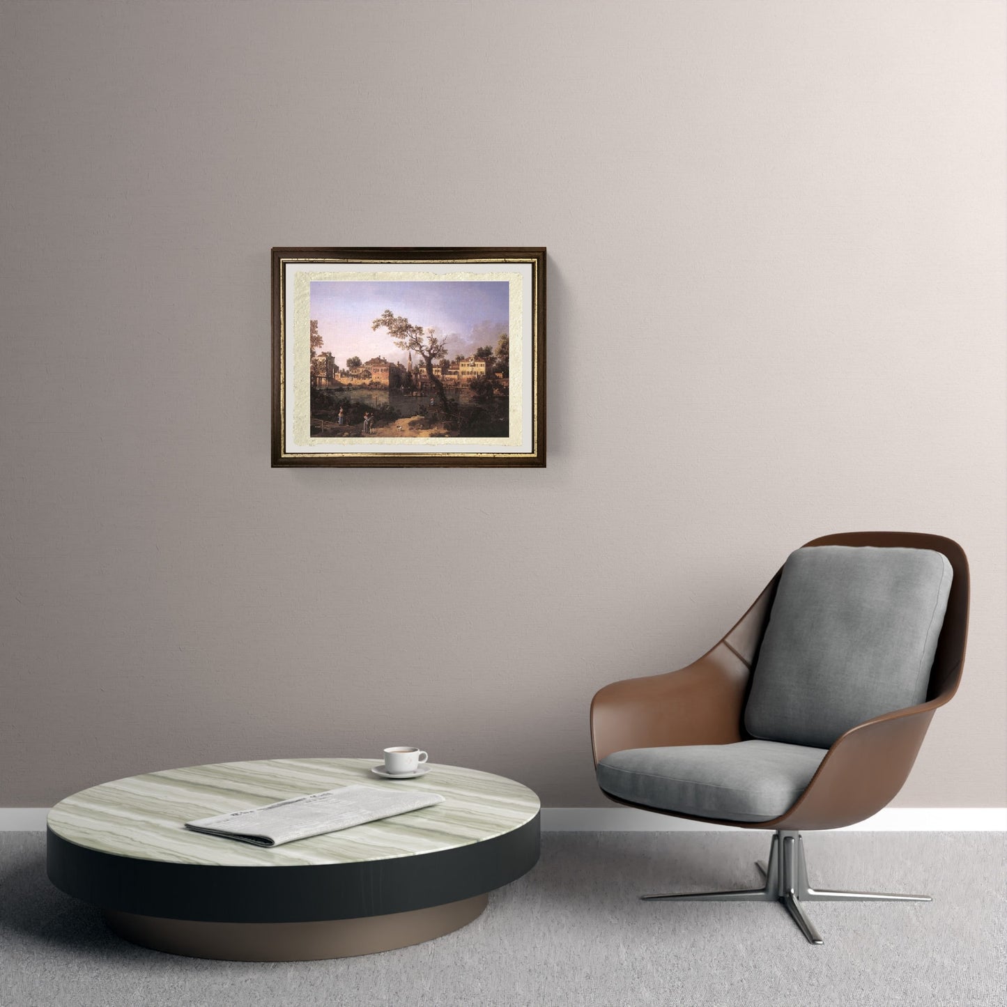 Veduta di un fiume, forse a Padova - Giovanni Antonio Canal detto Canaletto