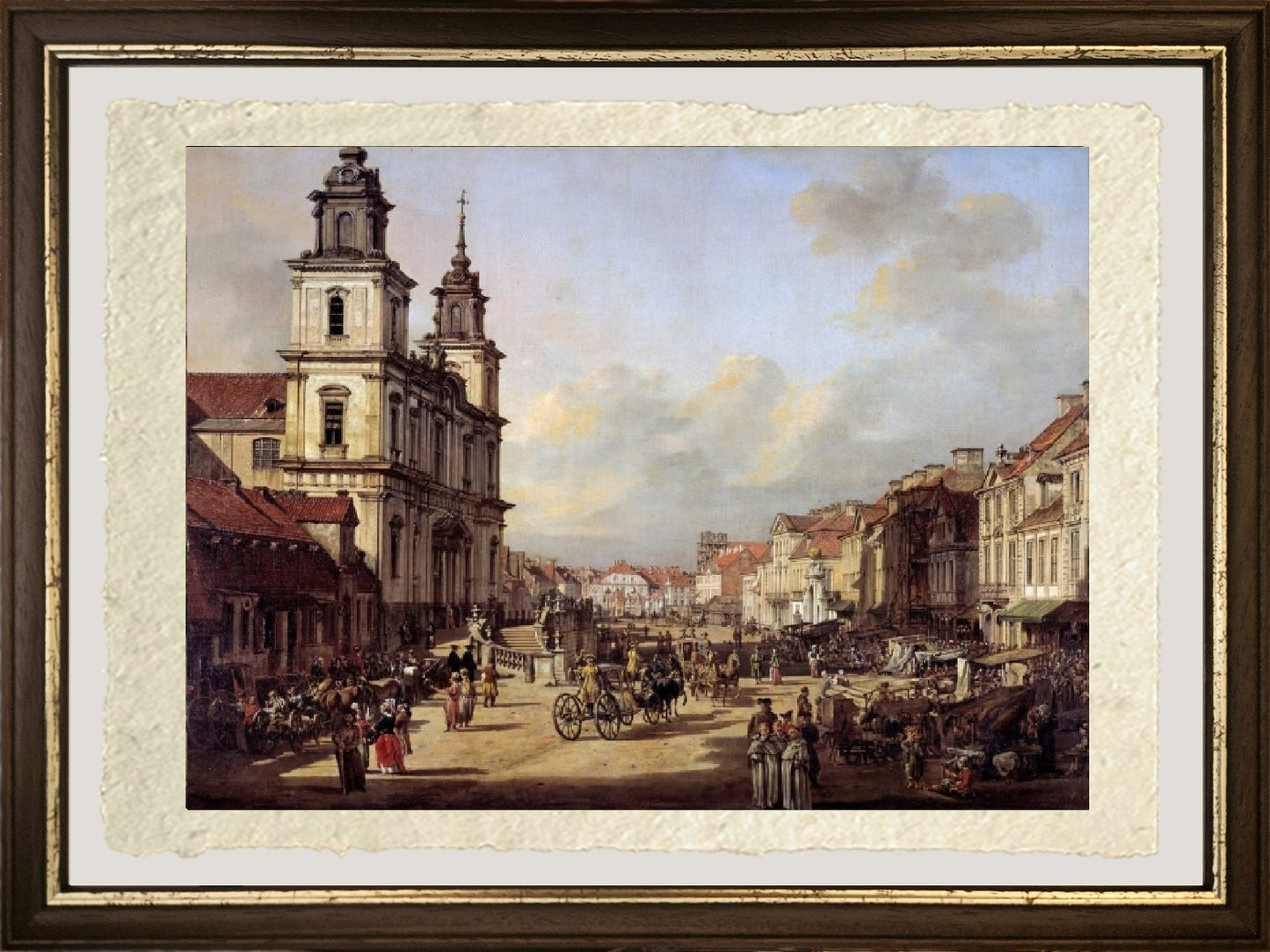 Veduta di via Krakowskie da via Nowyswiat a Varsavia nel 1778 - Bernardo Bellotto