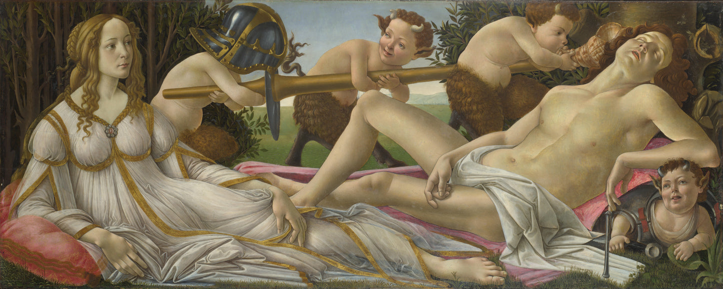 Venere e Marte - Sandro Botticelli su carta Amalfi