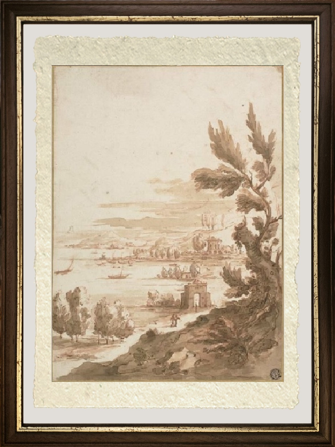 Vista dalla collina con vista sul porto - Jan Frans van Bloemen