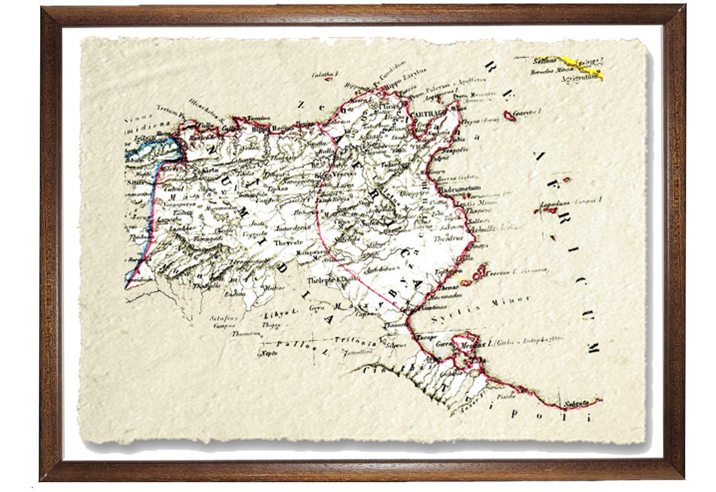 Mappa dell'Antica Numidia
