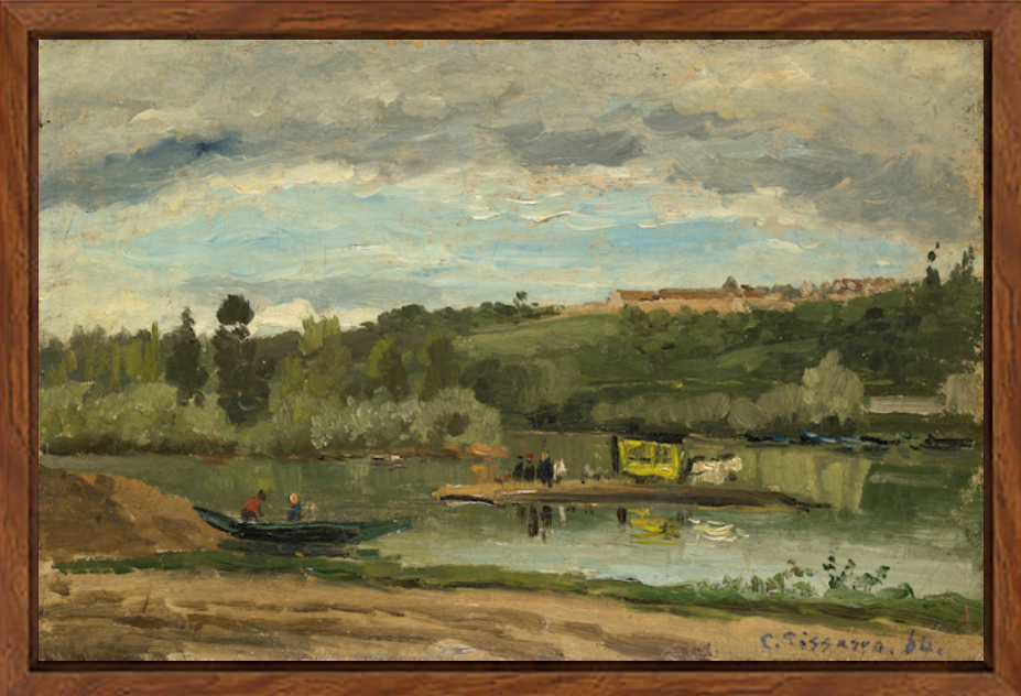 The ferry at the Varenne Saint Hilaire by Camille Pissarro