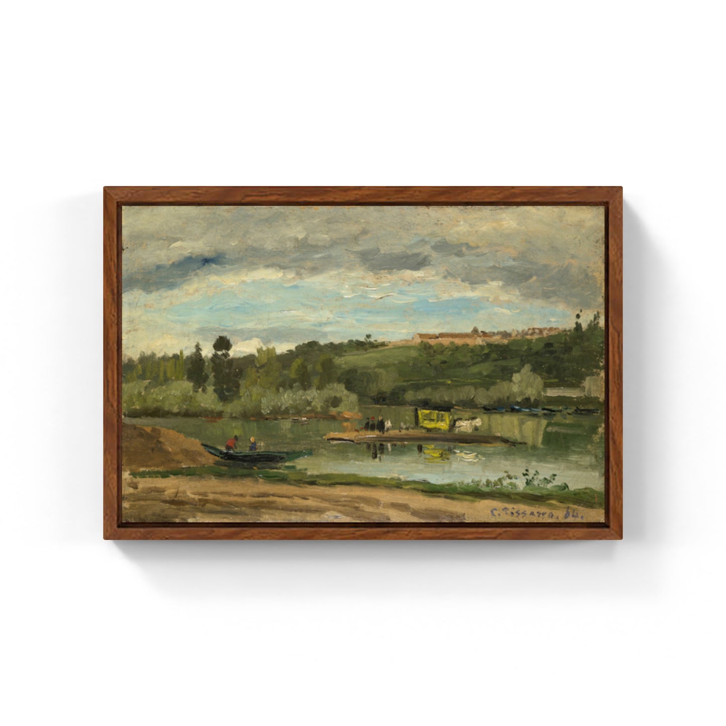 The ferry at the Varenne Saint Hilaire by Camille Pissarro