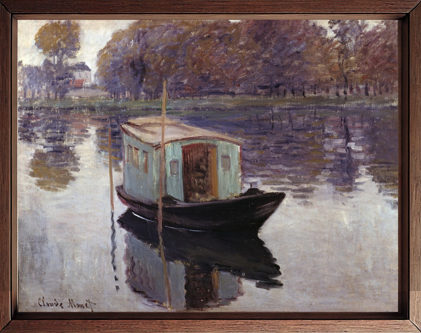 La barca-atelier, quadro di Claude Monet