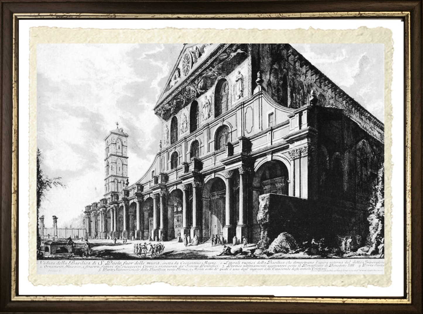 Basilica S.Paolo, riproduzione di Giovanni Battista Piranesi