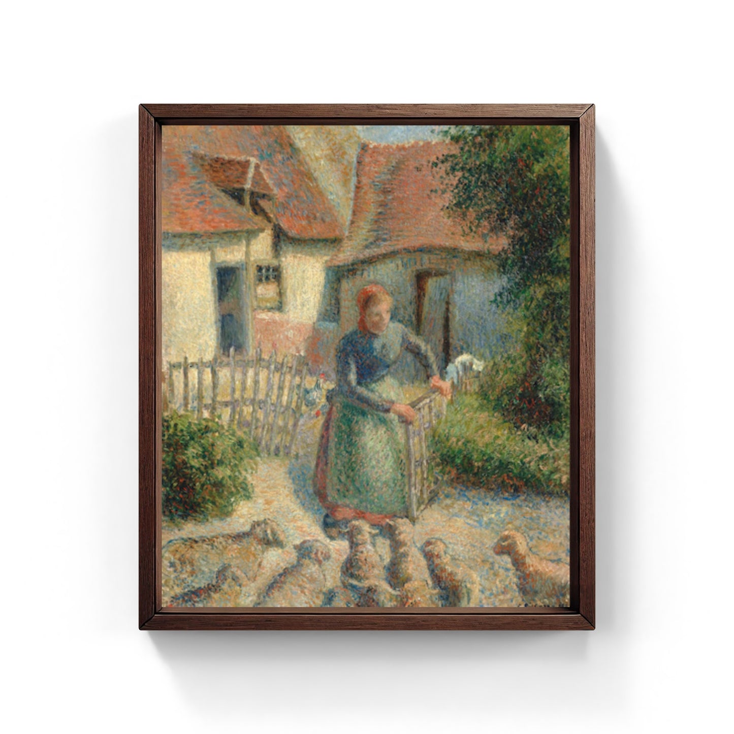 Shepherdess Bringing in Sheep, 1886 by Camille Pissarro