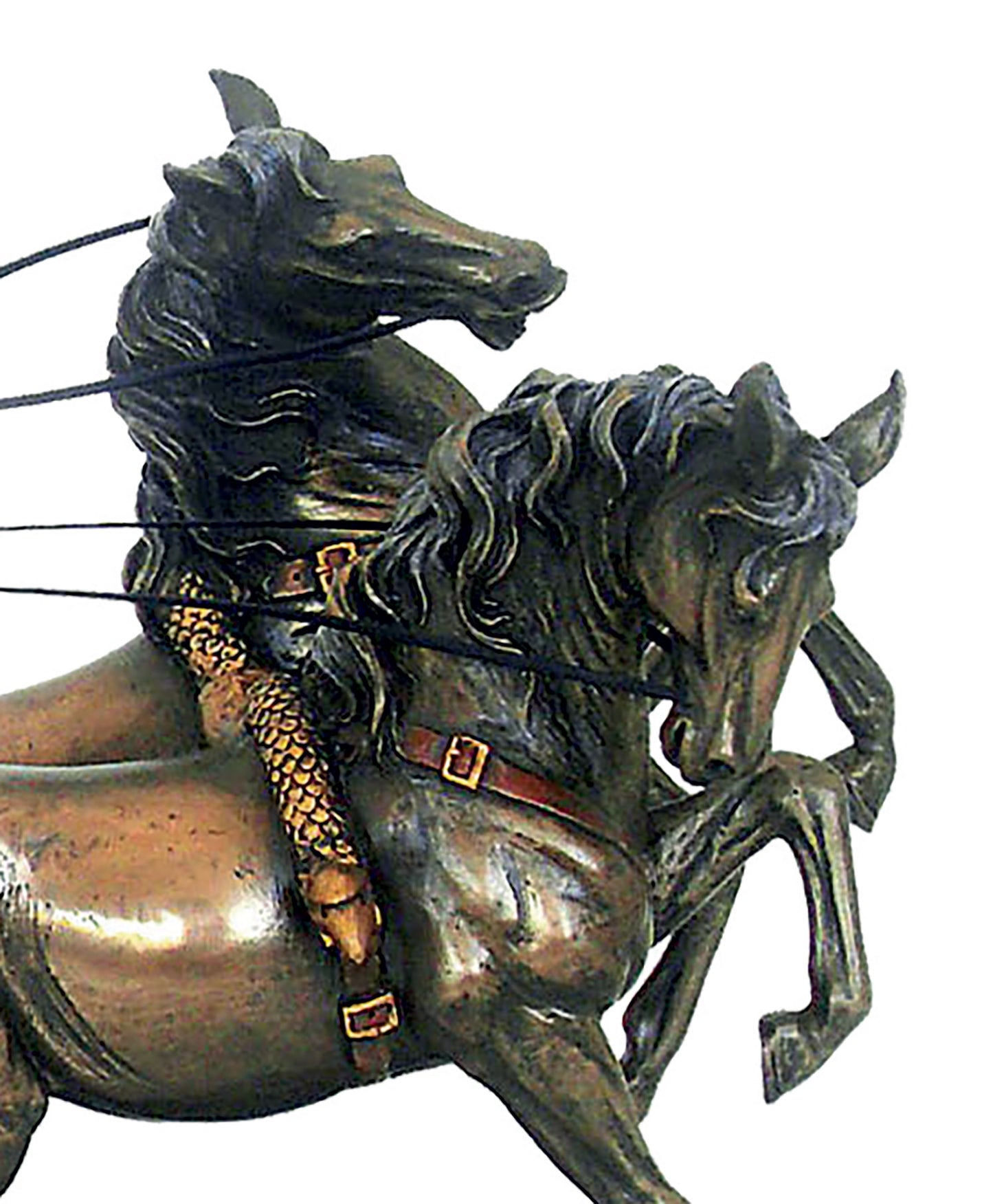 Roman chariot. Bronze resin statue