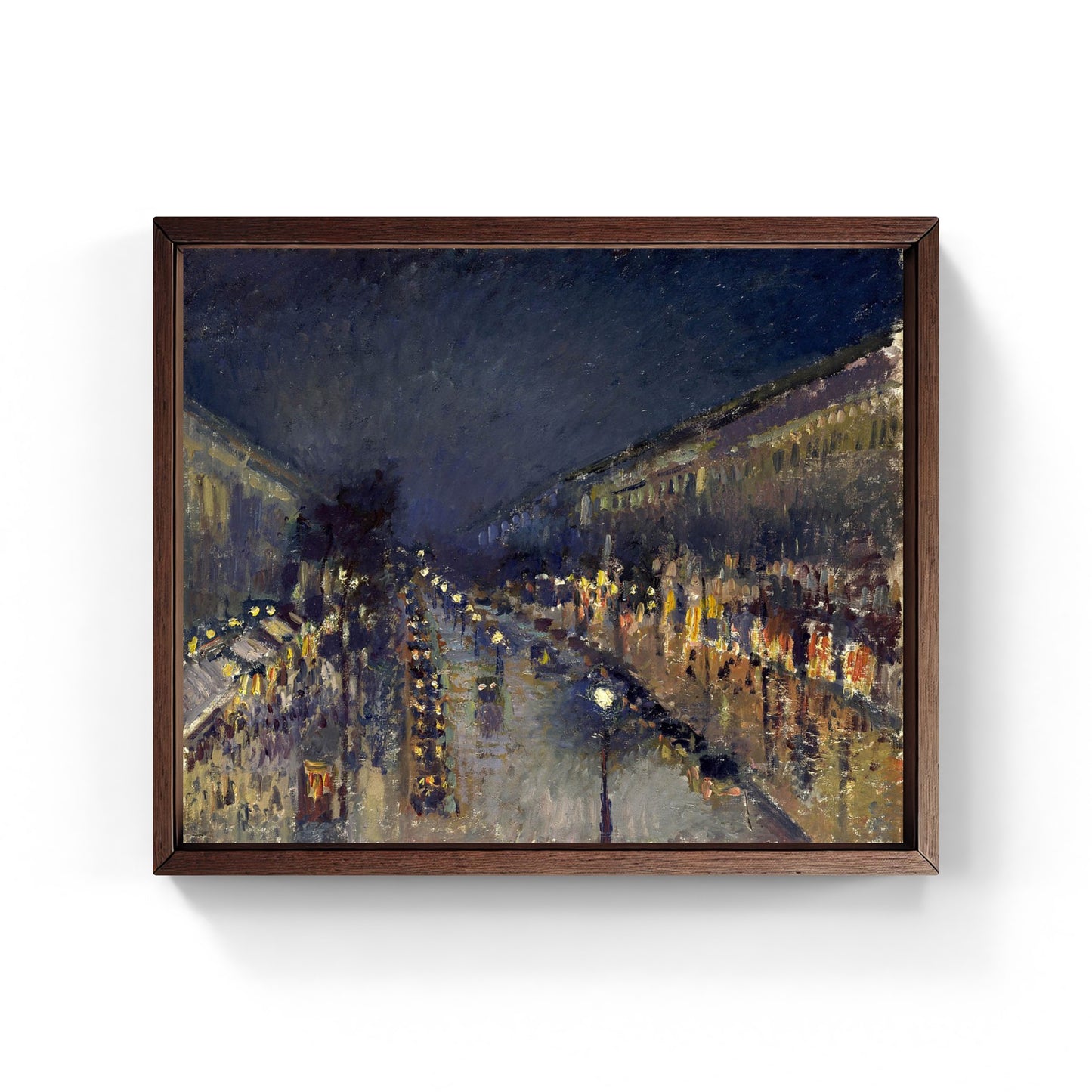 Boulevard Montmartre, di notte di Camille Pissarro