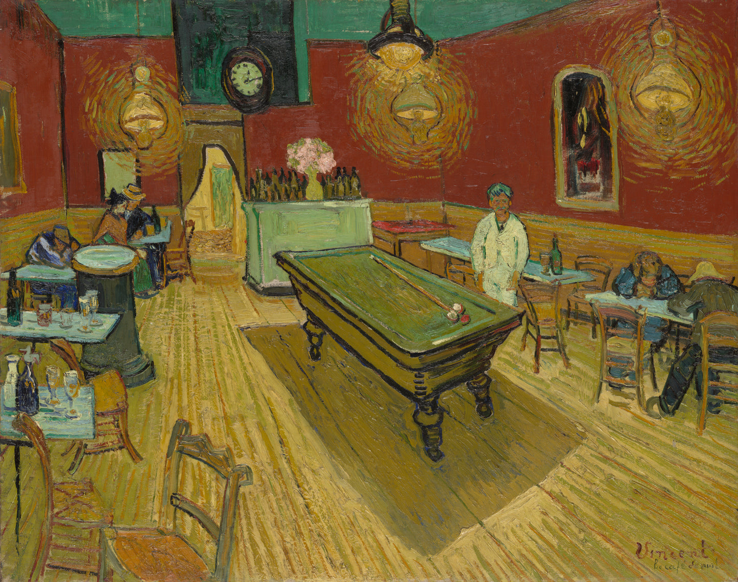 Il caffè di notte di Van Gogh su pregiata carta Amalfi
