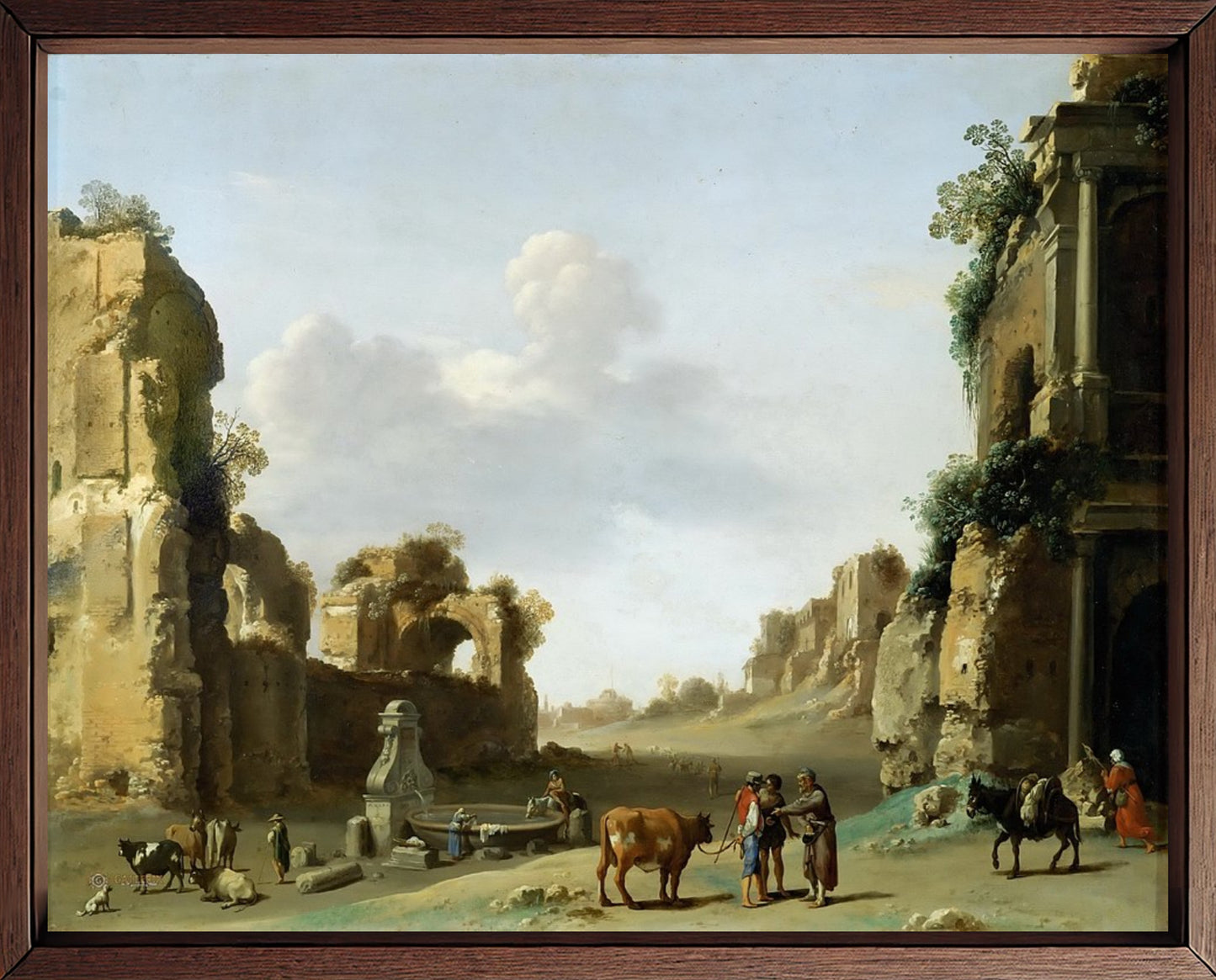 View of the Campo Vaccino by Cornelis van Poelenburgh