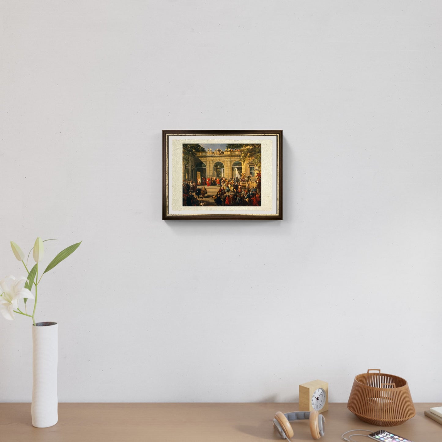Carlo III di Spagna visita Papa Benedetto XIV a Palazzo del Quirinale di Pannini in ingresso