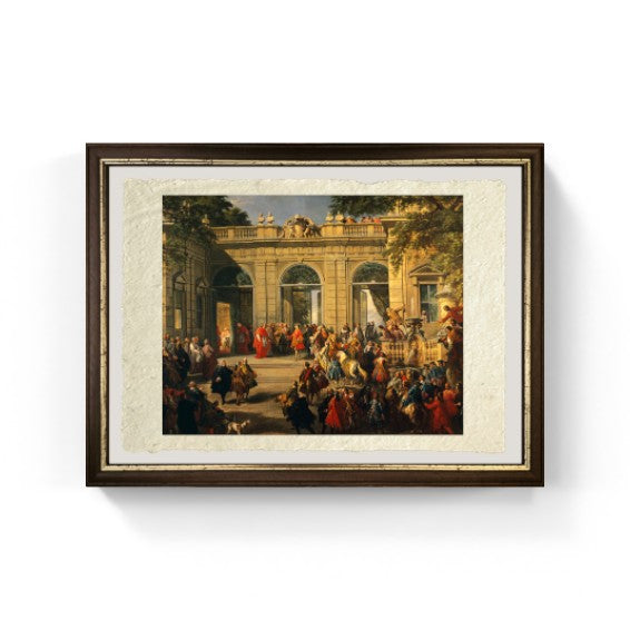 Carlo III di Spagna visita Papa Benedetto XIV a Palazzo del Quirinale di Pannini