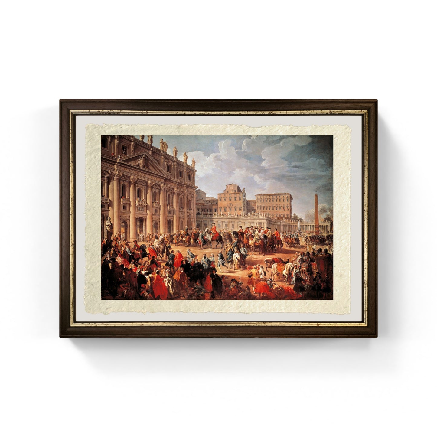 Carlo III in visita alla Basilica di San Pietro, Roma di Pannini