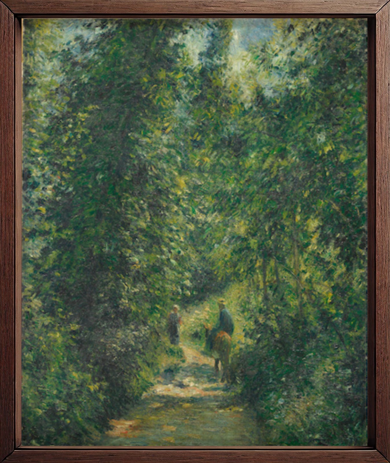 Chemin sous bois, en été di Camille Pissarro