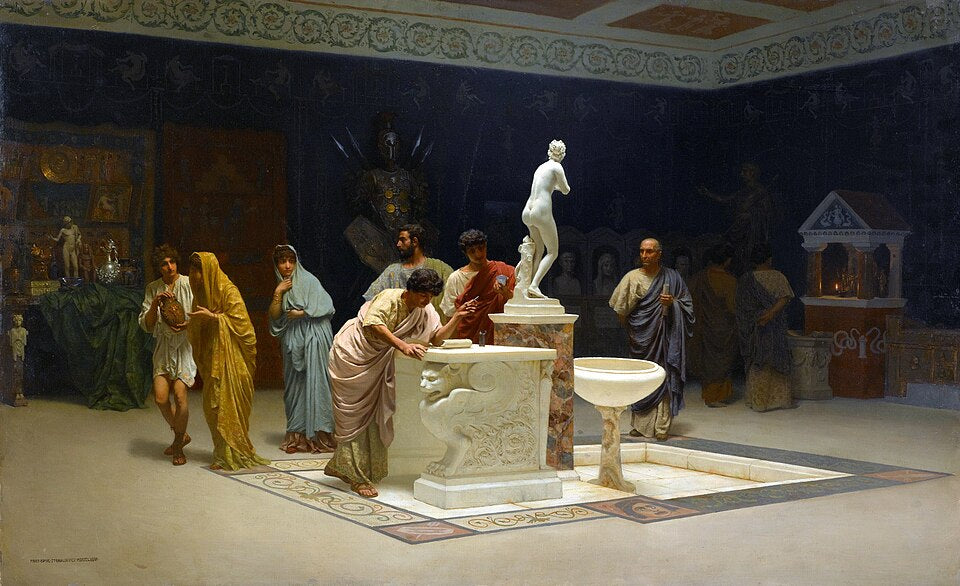 Horace reads in front of Stefano Bakalovich's circle of Maecenas