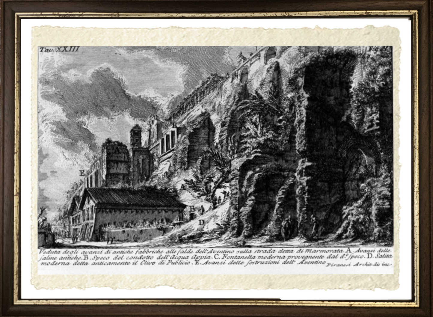 Colle Aventino, riproduzione di Giovanni Battista Piranesi