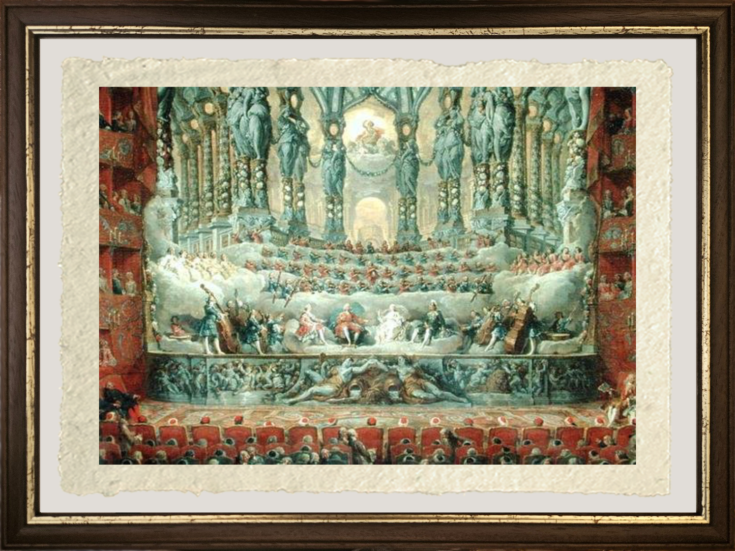 Concerto dato dal cardinale de La Rochefoucauld al Teatro Argentina di Roma di Pannini cornice