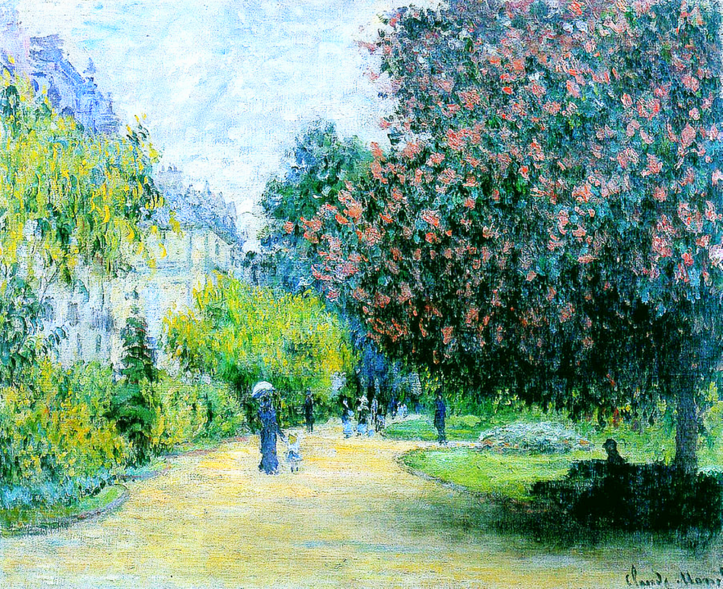 Il parco Monceau di Claude Monet su pregiata carta Amalfi