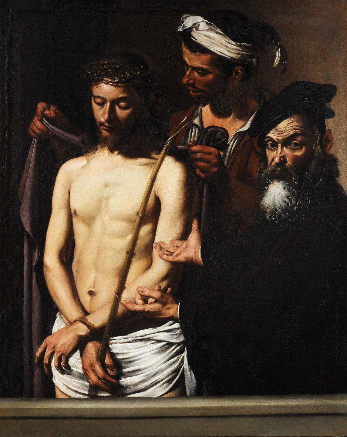 Ecce homo di Caravaggio su pregiata carta Amalfi