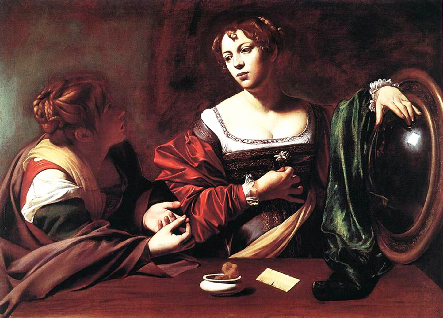 Marta e Maria Maddalena di Caravaggio su pregiata carta Amalfi